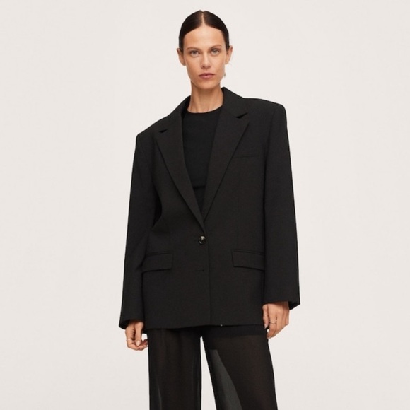 NWT Pernille x Mango black blazer - Picture 3 of 4